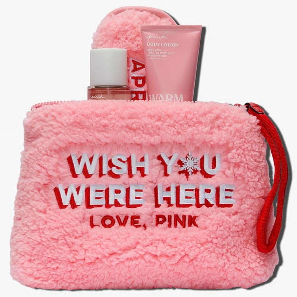 VS Pink Warm & Cozy The Perfect Gift Eye Mask, Mini Mist & Mini Body Lotion NWT - Picture 8 of 9